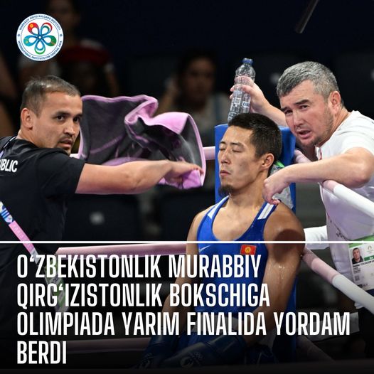 Uzbek Coach Assists Kyrgyz Boxer in Olympic Semifinals