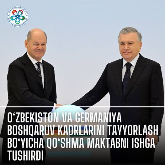 O‘zbekiston va Germaniya boshqaruv kadrlarini tayyorlash bo‘yicha qo‘shma maktabni ishga tushirdi