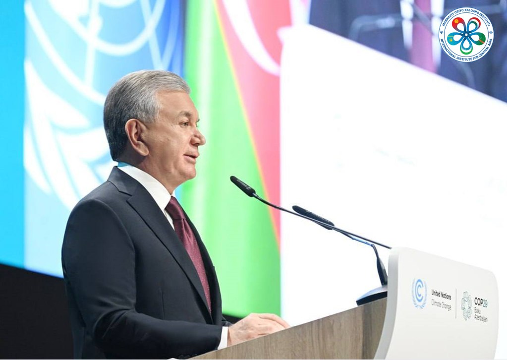 Prezident Shavkat Mirziyoyev Ozarbayjon poytaxti Baku shahrida o‘tkazilayotgan BMTning Iqlim o‘zgarishi bo‘yicha konferensiyasida nutq so‘zladi