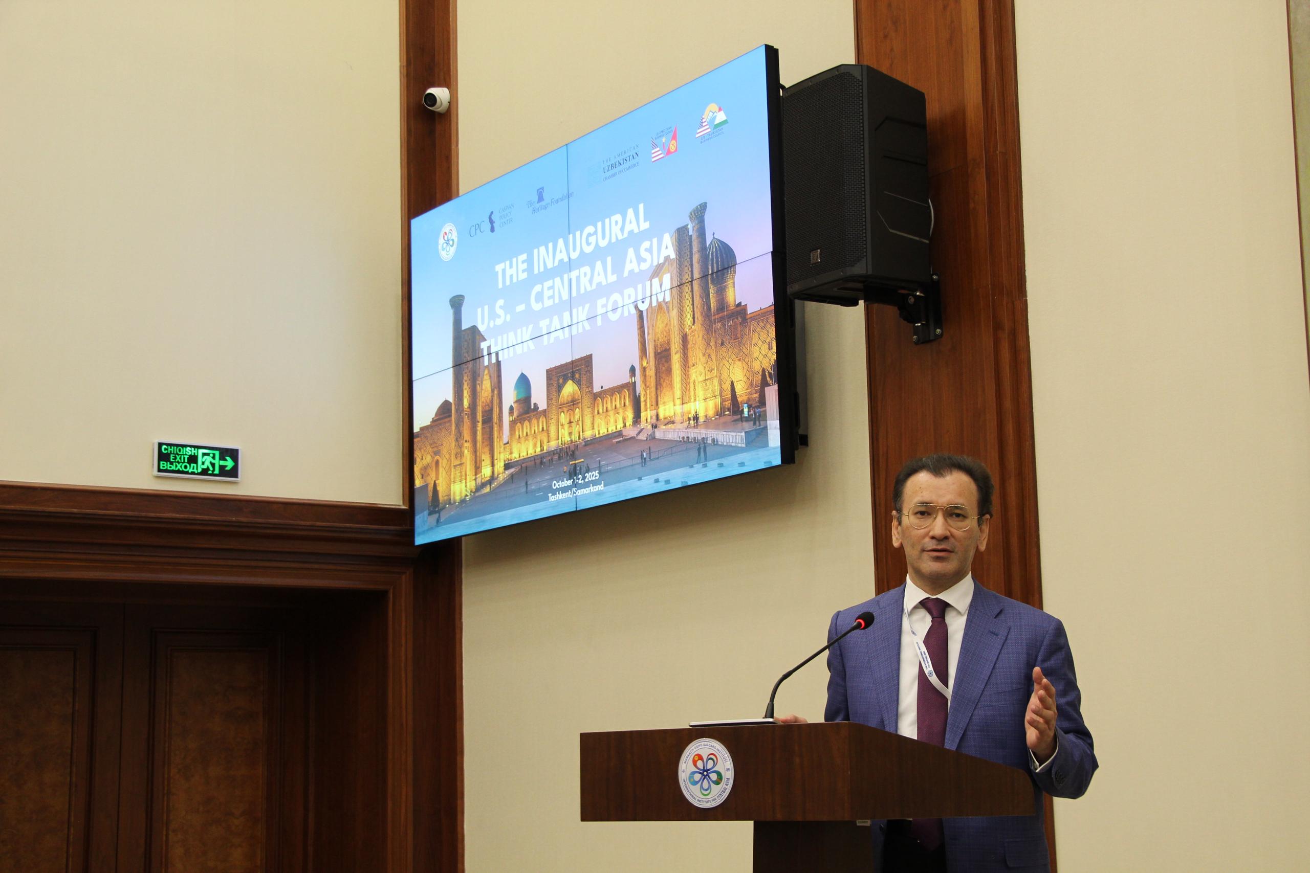 Markaziy Osiyo xalqaro instituti direktori Javlon Vaxabovning  “Markaziy Osiyo – AQSh” tahliliy markazlari birinchi forumidagi tabrik so‘zi