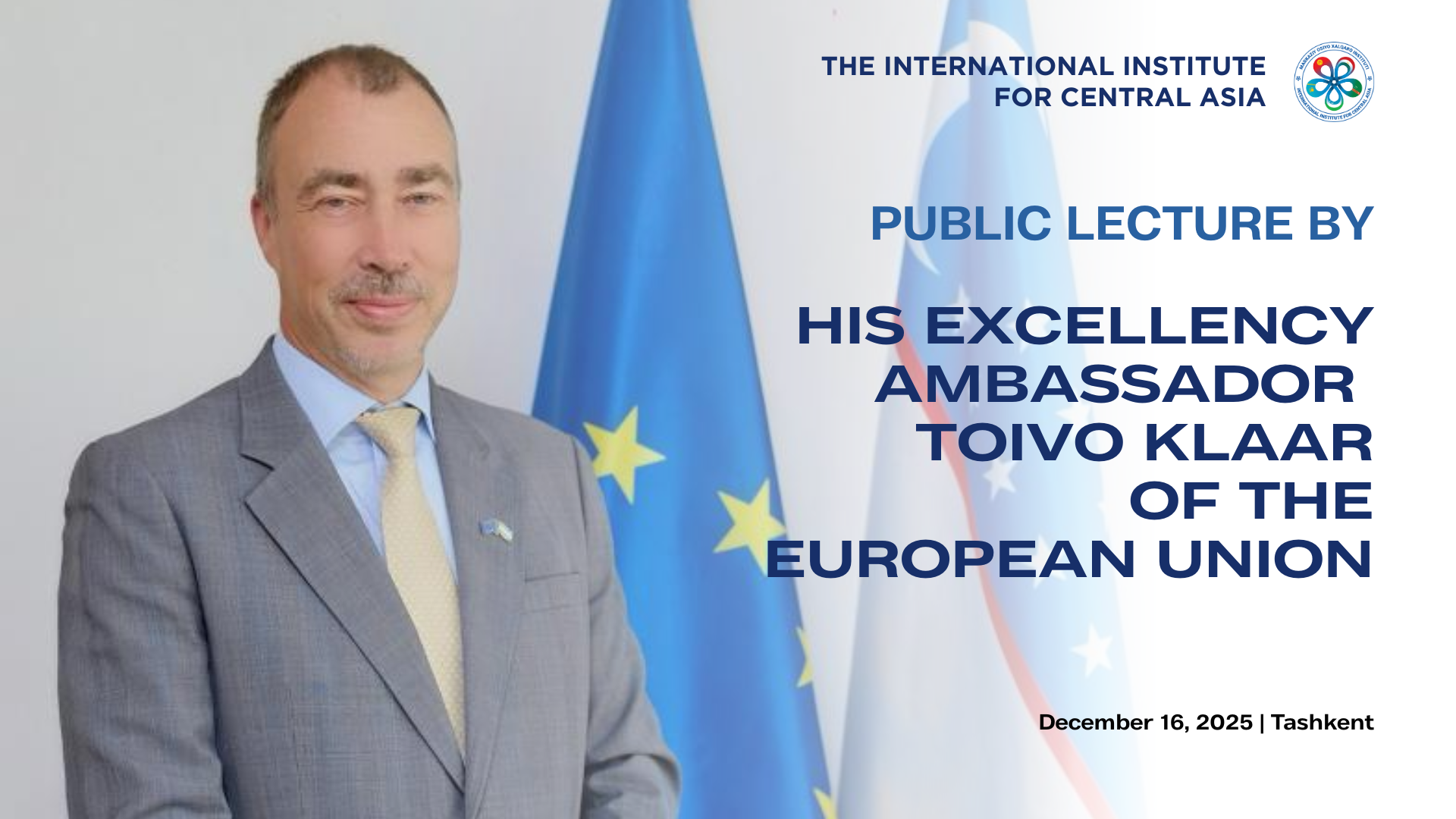 Посол ЕС  в Узбекистане выступит в Международном Институте Центральной Азии