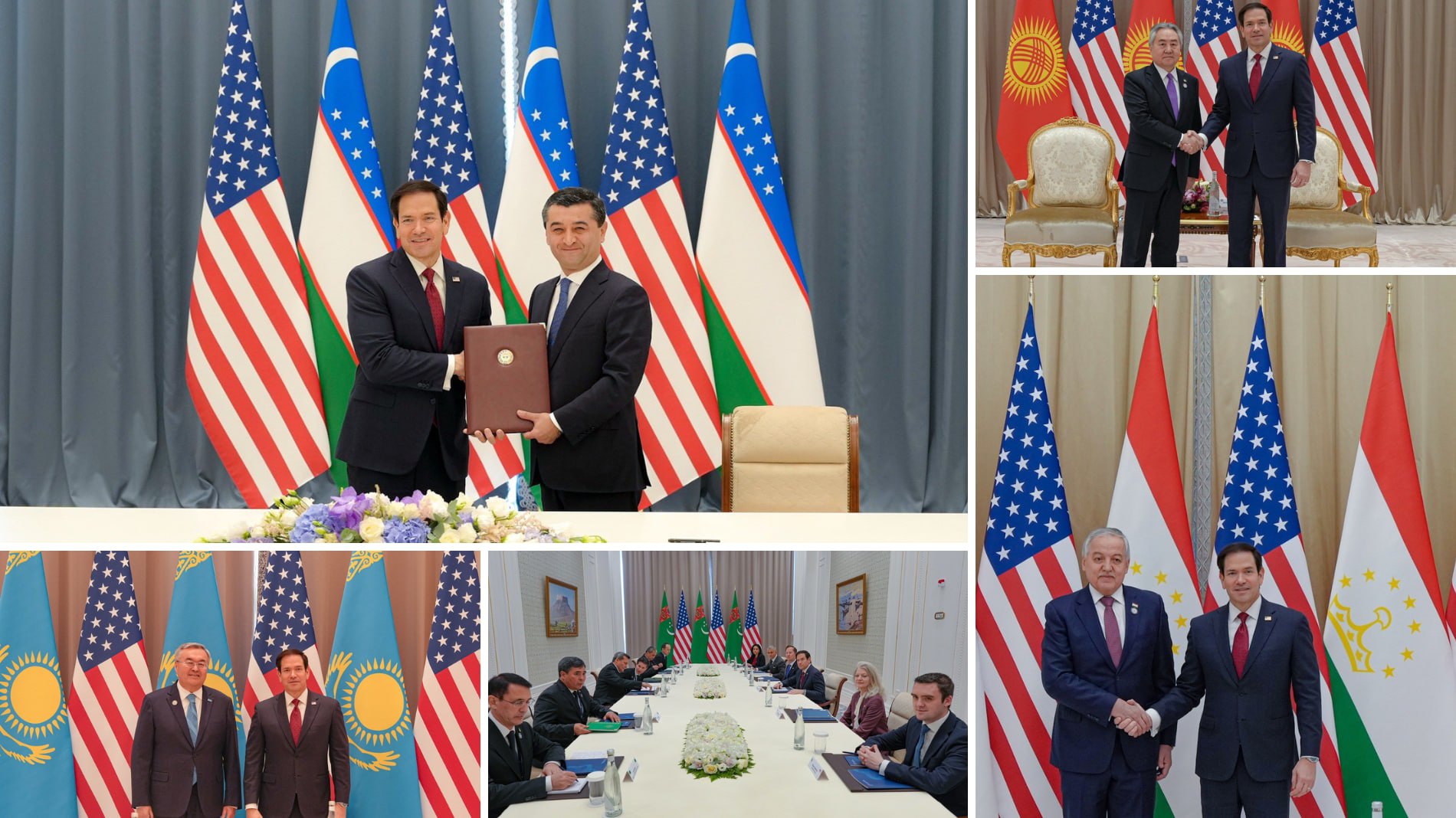 Marco Rubio meets all five Central Asian Foreign Ministers
